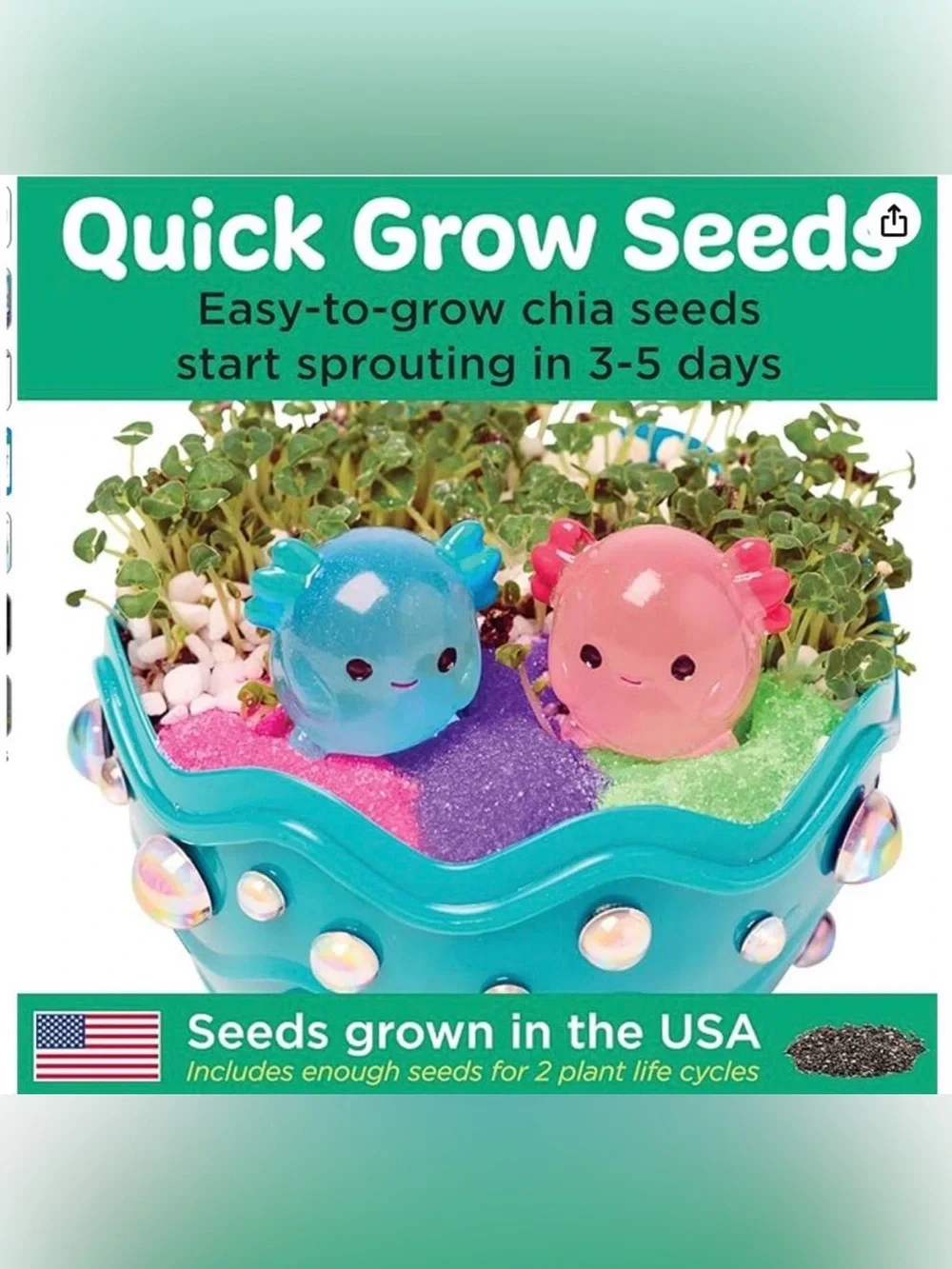 Mini Garden Axolotl Kids Toy - Chia Garden